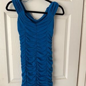 Zara Blue Ruched mini Dress
